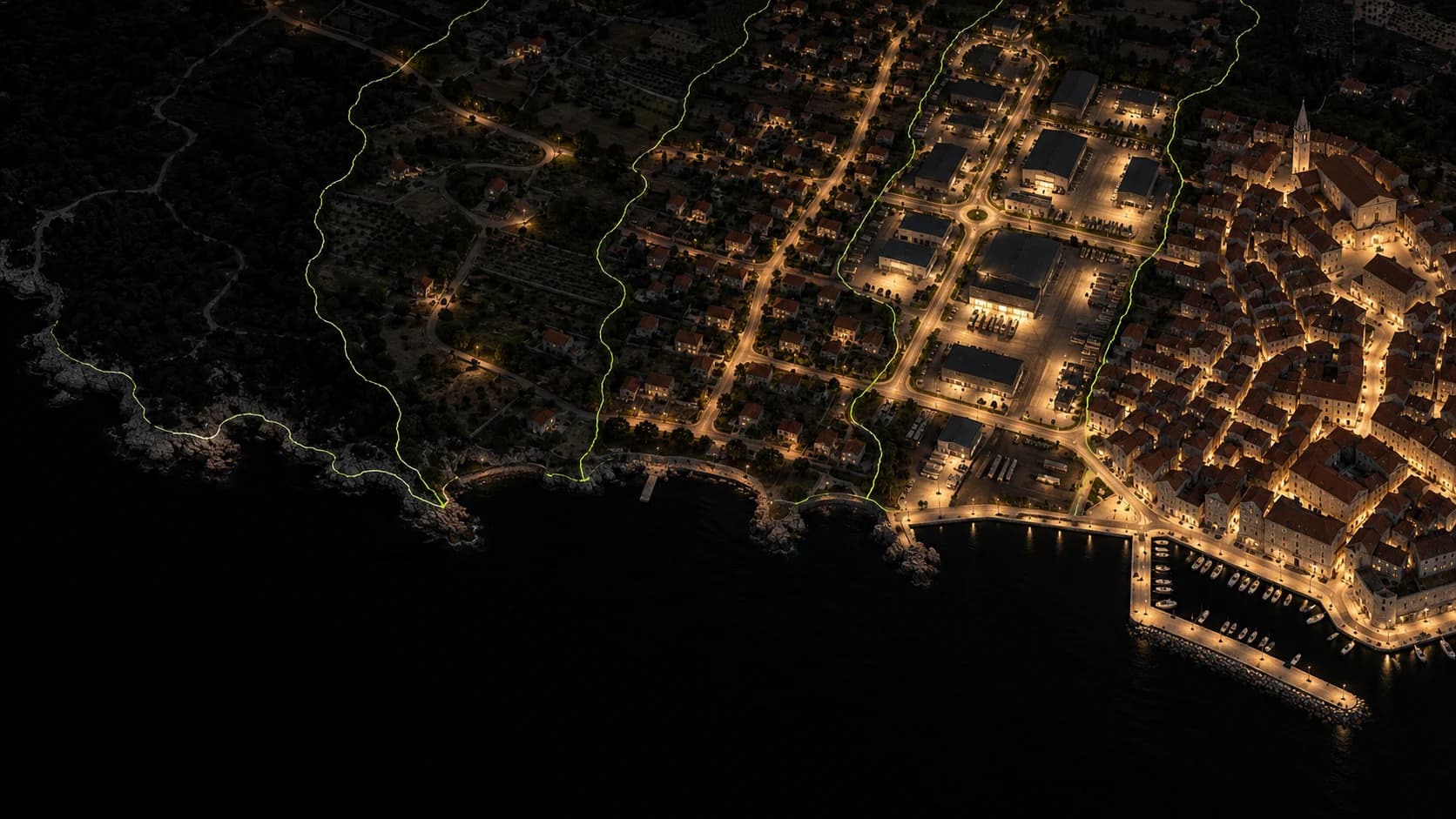 Croatia's five lighting zones E0 to E4 with their upward light and colour temperature limits